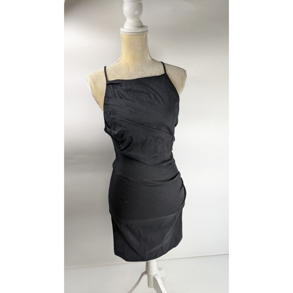 Zara Black Spaghetti Strap Bodycon Dress